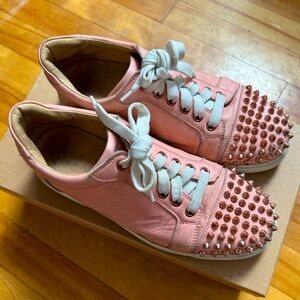 Christian Louboutin Vieira Spikes Flat Calf Sneakers